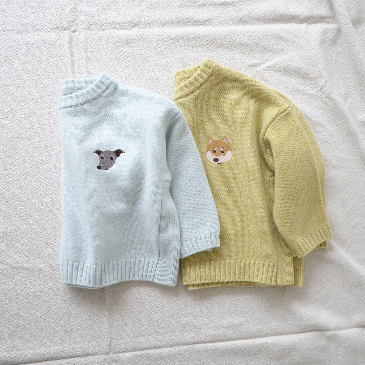 [Kids]刺しゅうニットセーター