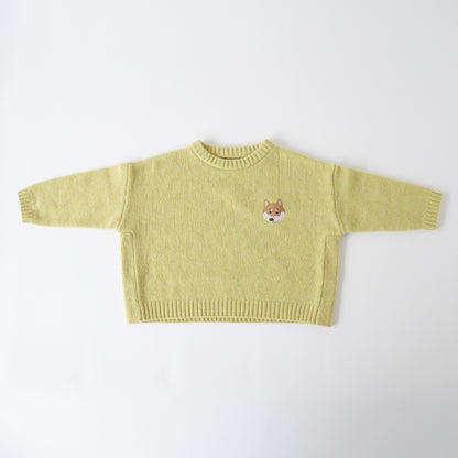 [Kids]刺しゅうニットセーター
